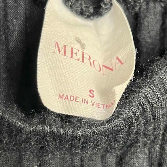 Merona Flowy High Neck Mini Dress Black Size Small - Picture 4 of 5